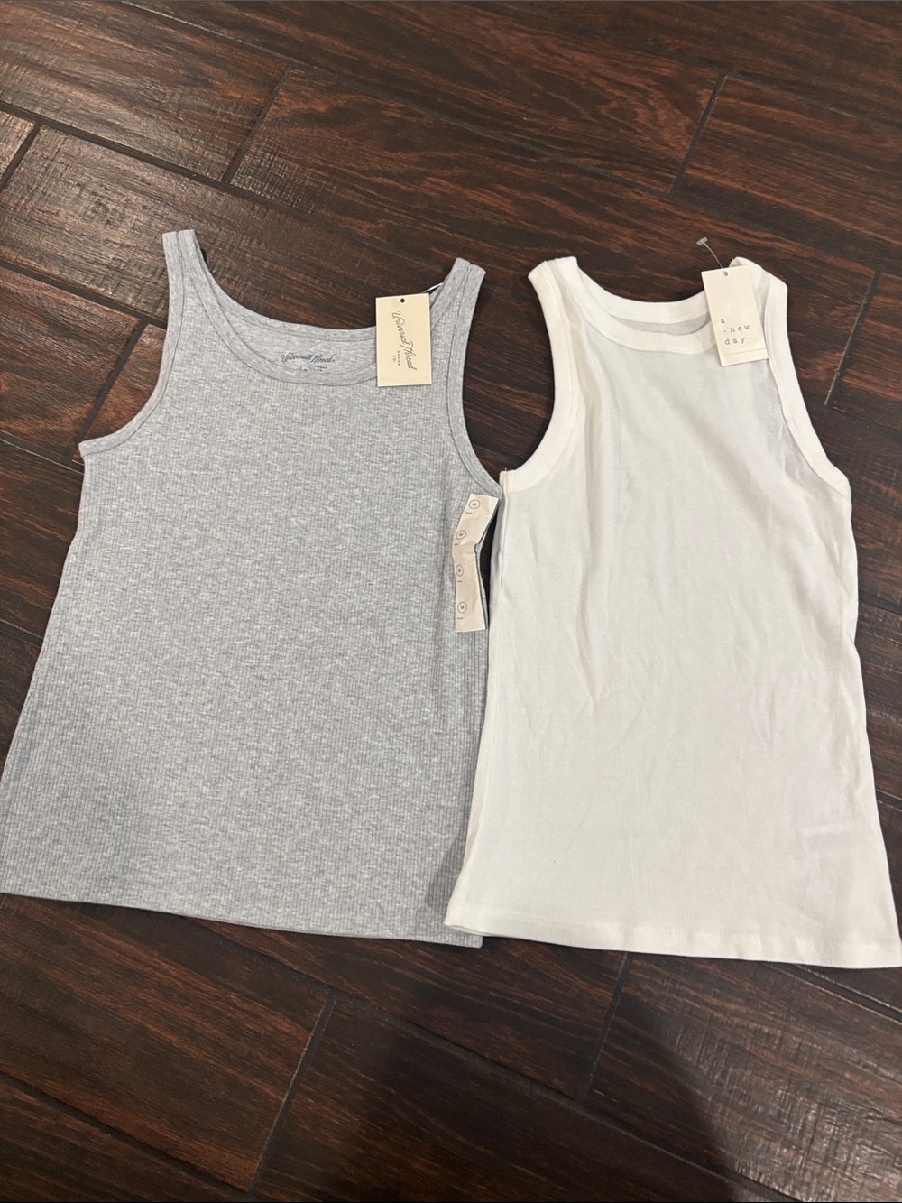 Universal Thread Kids Ribbed Tank Tops - Gray & White